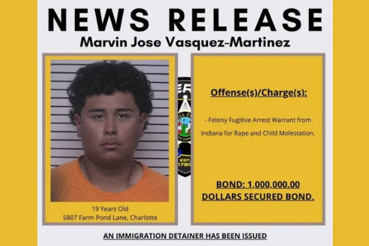 Wanted Indiana Man Arrested in Iredell County on Rape and Child Molestation Charges, Held on $1 Million Bond with ICE Detainer