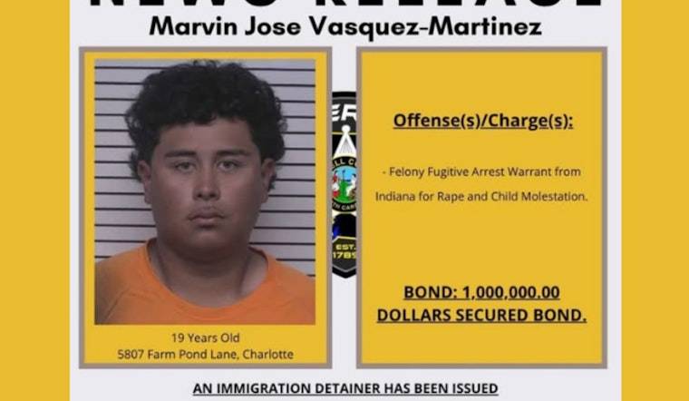 Wanted Indiana Man Arrested in Iredell County on Rape and Child Molestation Charges, Held on $1 Million Bond with ICE Detainer