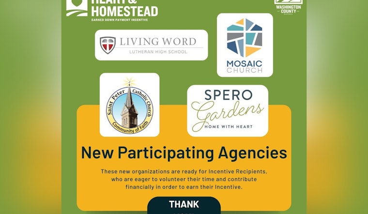 Washington County Fosters Homeownership through Innovative Earned Down Payment Program with Local Institutions