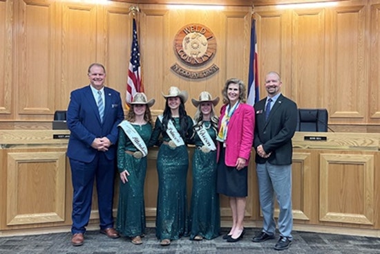 Weld County Fair Royalty Court Presents Official Fair Book to Commissioners Ahead of the 107th Annual Event