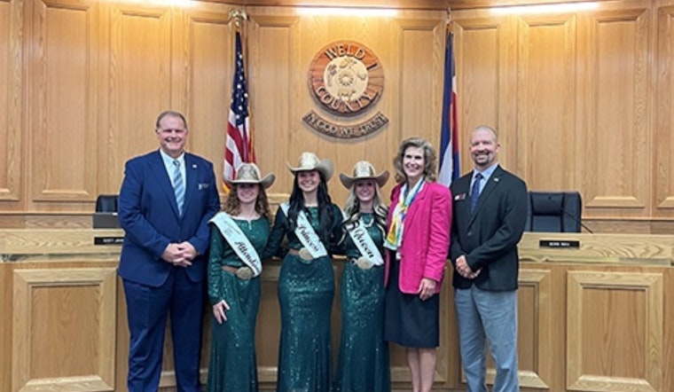 Weld County Fair Royalty Court Presents Official Fair Book to Commissioners Ahead of the 107th Annual Event
