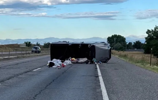 Westbound I-76 Lanes Reopen in Commerce City After Severe Morning Rollover Crash Injures One