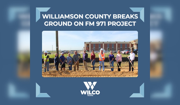 Williamson County and TxDOT Collaborate on $1.16M FM 971 Road Safety Project near New Granger High School