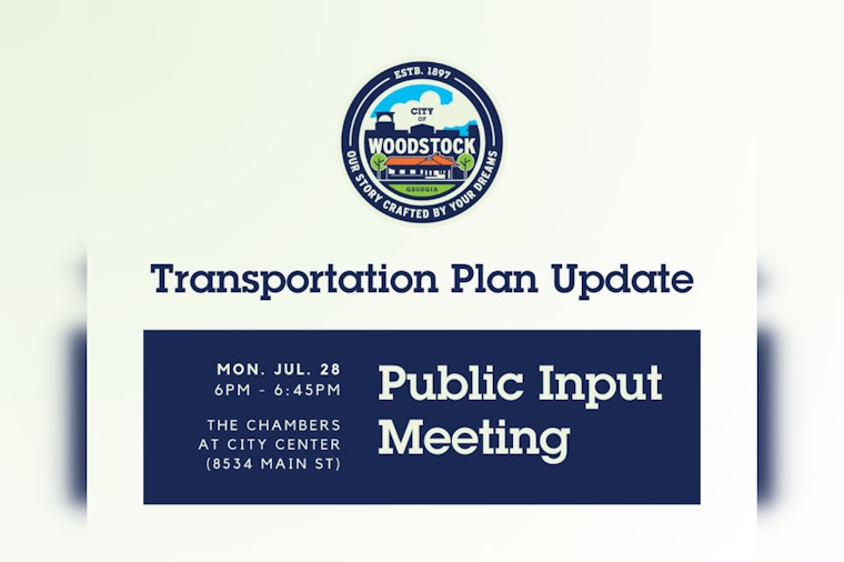 Woodstock Seeks Public Input on 2025 Transportation Plan Featuring High-Tech Solutions and Road Extensions