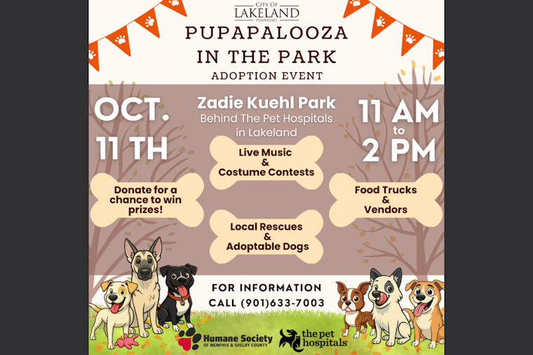 Lakeland's Zadie Kuehl Park to Host "Pupapalooza in the Park" Adoption and Family Fun Event on October 11