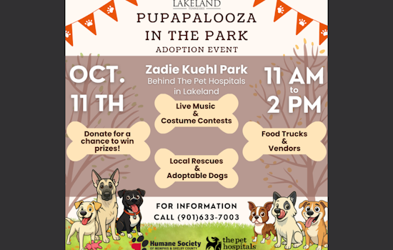 Lakeland's Zadie Kuehl Park to Host "Pupapalooza in the Park" Adoption and Family Fun Event on October 11
