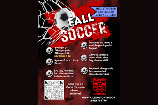 Millington Extends Fall Soccer League Registration Deadline, Calls for More Players and Coaches