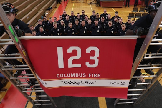 Columbus Fire Recruit Class 123 Celebrates Commencement with Traditional Banner Raising