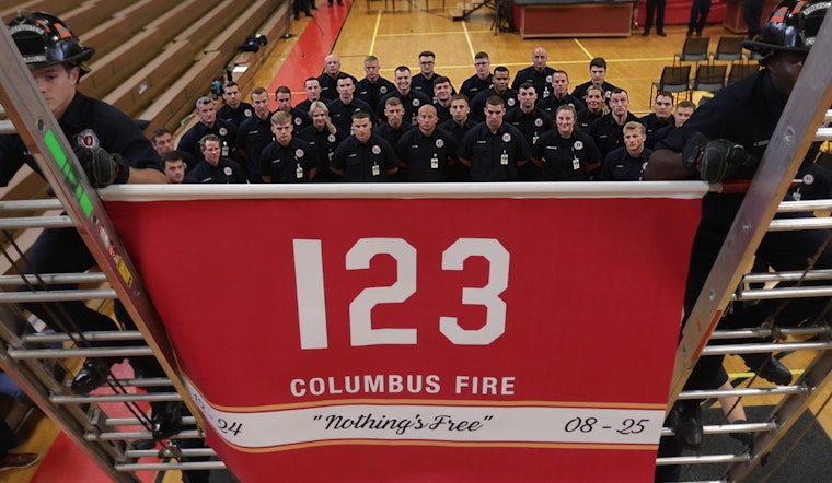 Columbus Fire Recruit Class 123 Celebrates Commencement with Traditional Banner Raising