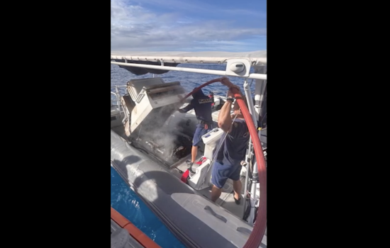 Coast Guard, HFD Rescue Six from Burning Boat Off Waikiki