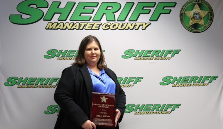 Amilia Burton Honored as Manatee County Sheriff's Office Employee of the Month for Work on Fingerprint System Overhaul