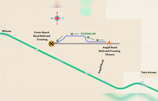 Burlington Northern Santa Fe Railway Announces Day-long Closure of Angell Road Crossing for Maintenance