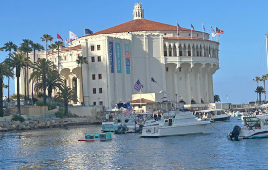 Catalina Island's Avalon Casino Honors USS Fort Worth with Service Flag Display