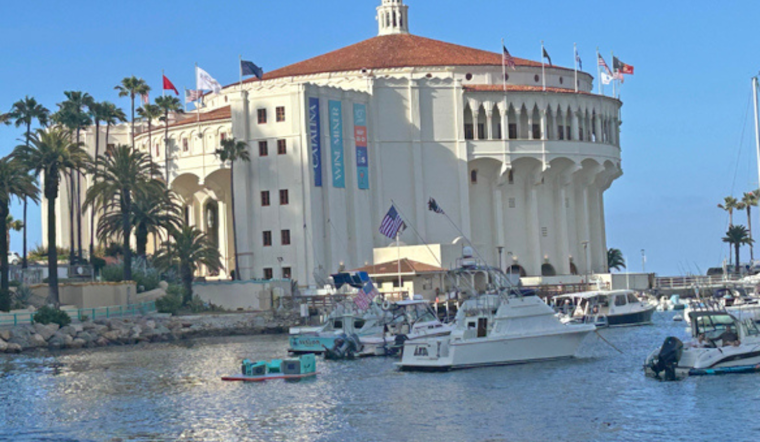 Catalina Island's Avalon Casino Honors USS Fort Worth with Service Flag Display