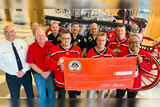 Charlotte Fire Hockey Team Scores for Charity, Donates to Firefighters’ Burned Children Fund