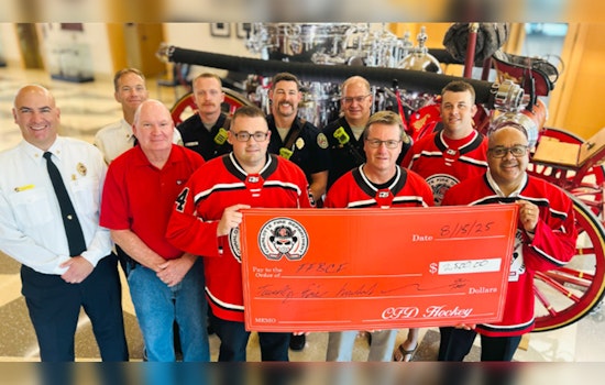 Charlotte Fire Hockey Team Scores for Charity, Donates to Firefighters’ Burned Children Fund