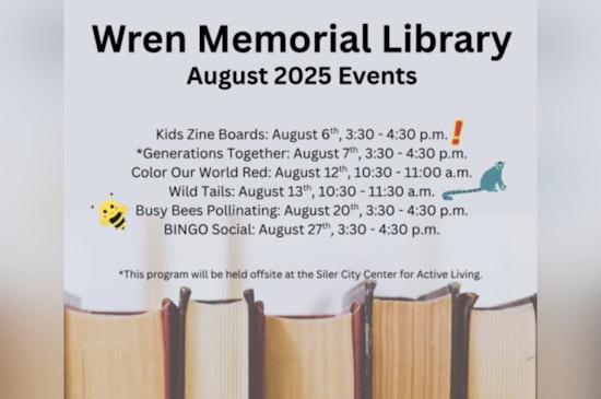 Chatham County’s Wren Memorial Library Unveils August Calendar Packed with Family-Friendly Community Events