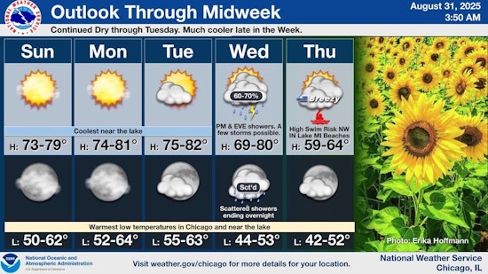 Chicago Basks in Mild, Sunny Weather Before Midweek Showers Arrive