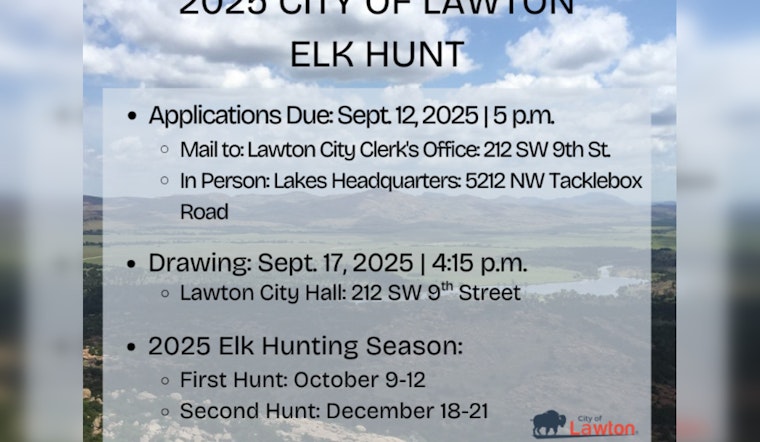 City of Lawton Accepts Elk Hunt 2025 Applications, Draw Date Set for September 17