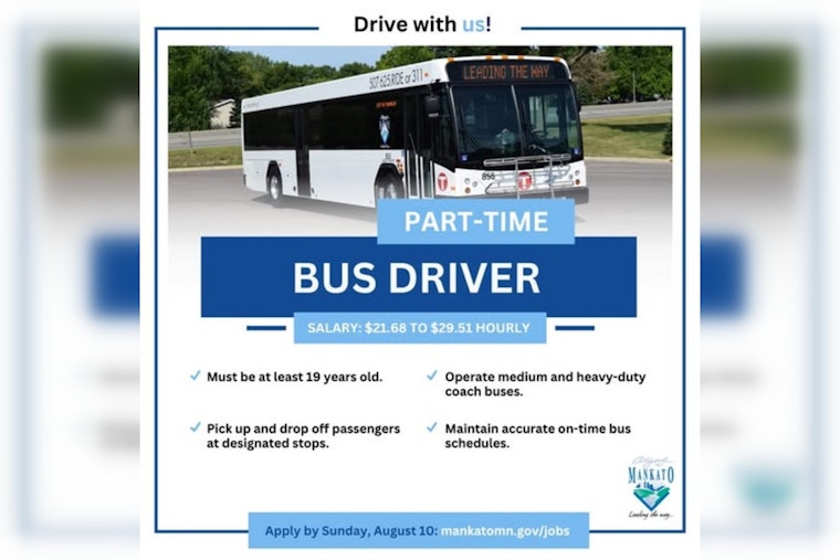 City of Mankato Seeks Part-Time Bus Drivers to Strengthen Public Transit Team