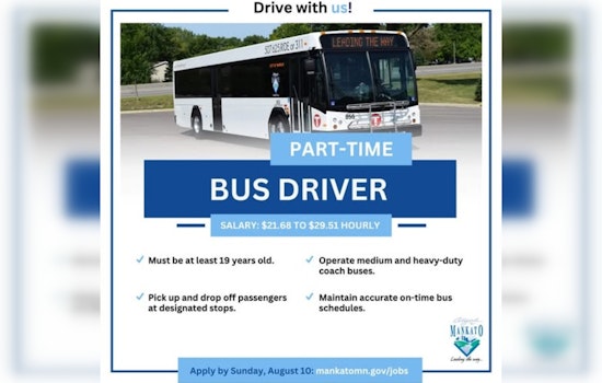 City of Mankato Seeks Part-Time Bus Drivers to Strengthen Public Transit Team