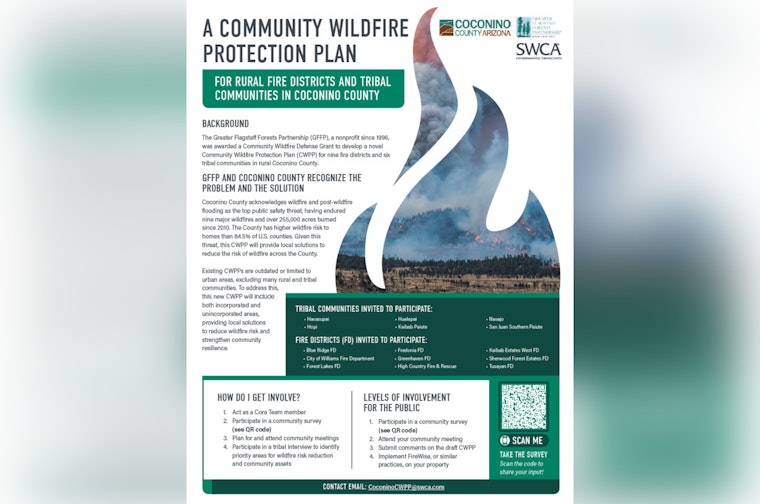 Coconino County to Launch Community Meetings for Wildfire Preparedness Plan