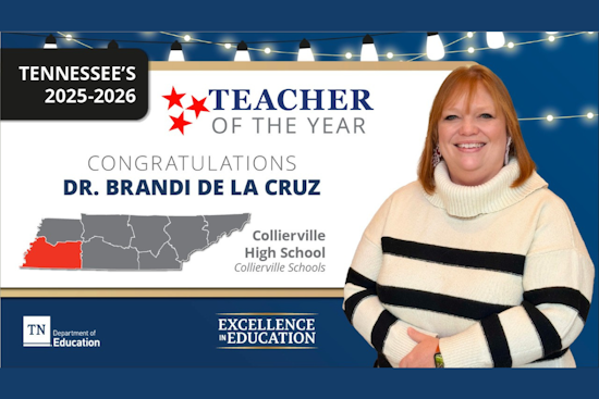 Collierville High's Dr. Brandi De La Cruz Named Tennessee's 2025-26 Teacher of the Year