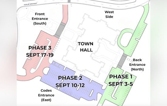 Collierville Town Hall Undergoes Accessibility and Pavement Enhancements with Completion Scheduled by Mid-September