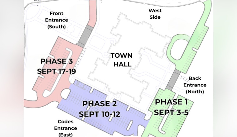Collierville Town Hall Undergoes Accessibility and Pavement Enhancements with Completion Scheduled by Mid-September