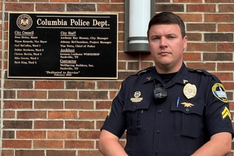 Columbia Police Department Celebrates Corporal Landen Barber's Decade of Dedicated Service