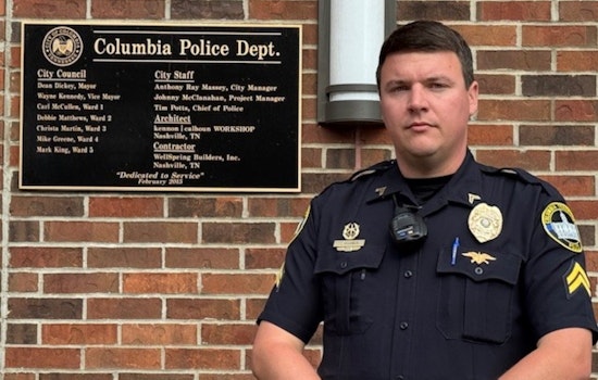 Columbia Police Department Celebrates Corporal Landen Barber's Decade of Dedicated Service