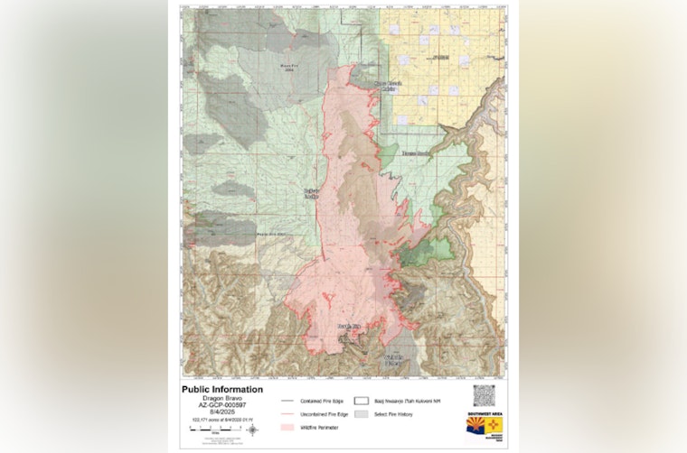 Community Meetings Set in Fredonia and Page as Dragon Bravo Fire Burns Over 123,000 Acres on Grand Canyon North Rim