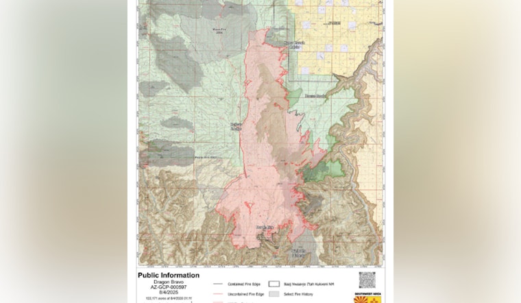 Community Meetings Set in Fredonia and Page as Dragon Bravo Fire Burns Over 123,000 Acres on Grand Canyon North Rim