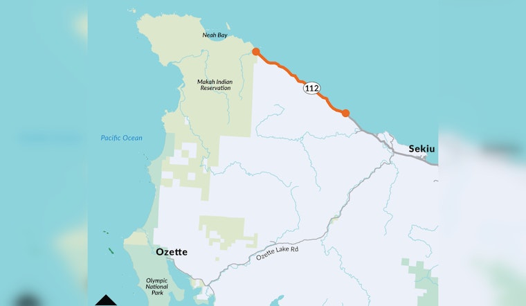 Construction on State Route 112 Between Neah Bay and Sekiu Begins August 18, Expect Delays