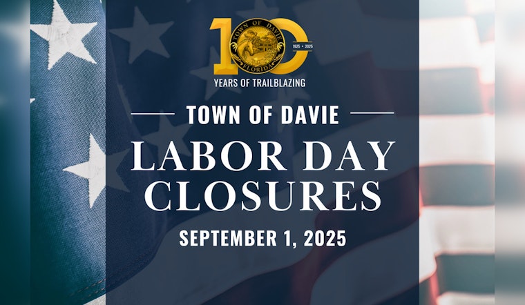 Davie Announces Labor Day Schedule, Government Offices Closed but Parks and Pools Open for Residents