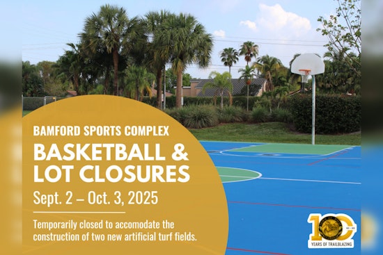 Davie's Pine Island Park Basketball Courts and North Lot to Close Temporarily for Renovation Starting September 2