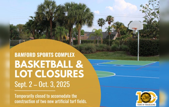 Davie's Pine Island Park Basketball Courts and North Lot to Close Temporarily for Renovation Starting September 2