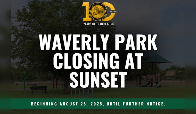 Davie's Waverly Park Closes at Sunset for Electrical Upgrades, Town Offers Alternatives