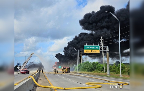 Driver Perishes as Tanker Truck Ignites on Highway 90 in Southwest Houston, Firefighter Hospitalized