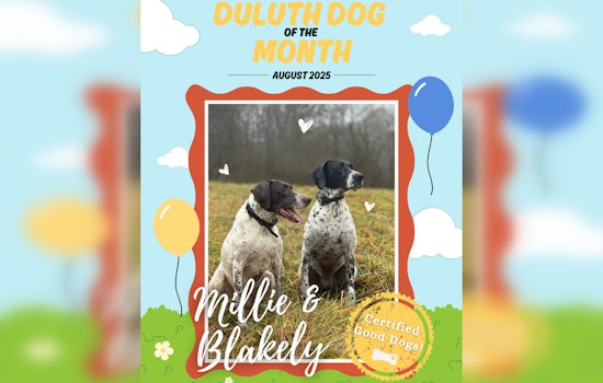 Duluth's Canine Companions Millie and Blakely Honored as August's Dogs of the Month for Eco-Friendly Efforts