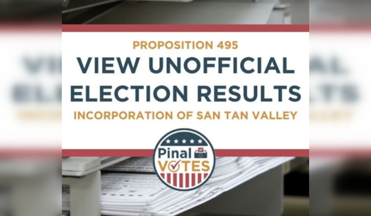 Early Ballot Results Are In for San Tan Valley's Proposition 495 as Pinal County Awaits Final Vote Count