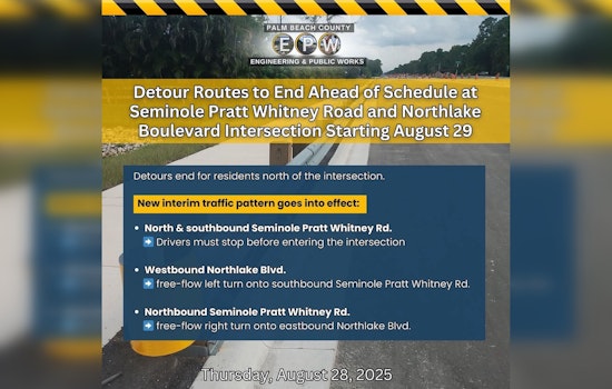 Early Reopening of Seminole Pratt Whitney Road and Northlake Boulevard Intersection Delights Local Drivers
