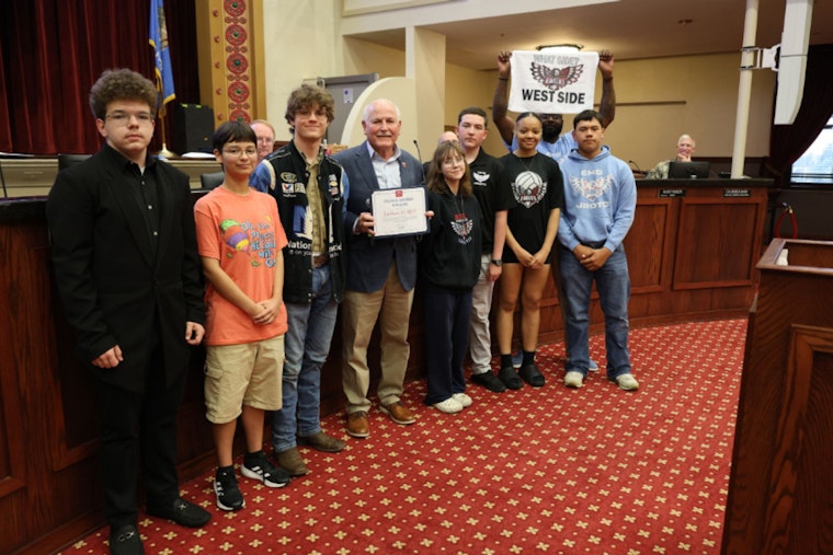 Eisenhower High JROTC Cadets Honored with Clean Sweep Award in Lawton for Community Clean-Up Efforts