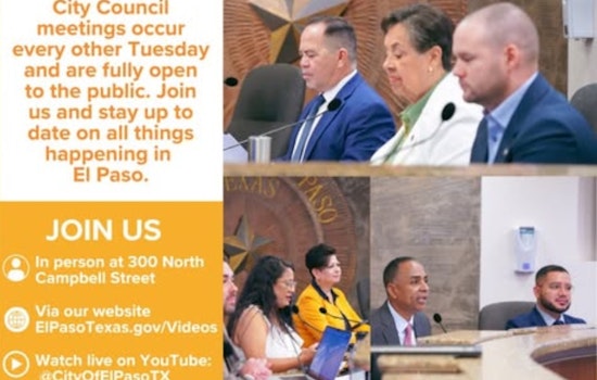 El Paso Invites Residents to Voice Their Opinions at Today's City Council Meeting: Join In-Person or Online