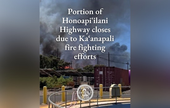 Evacuation Orders Issued in Kaanapali Amid Raging Wildfire as Critical Sections of Honoapi'ilani Highway Closed