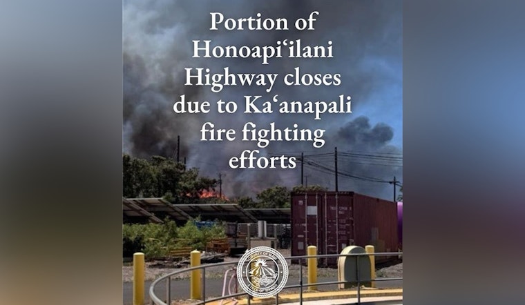 Evacuation Orders Issued in Kaanapali Amid Raging Wildfire as Critical Sections of Honoapi'ilani Highway Closed