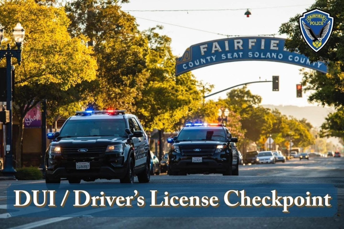 Fairfield Police to Deploy DUI Checkpoint on North Texas Street to