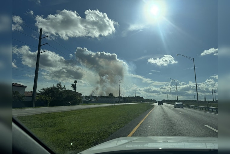 Firefighters Battle Rapidly Spreading Grass Fire Near Miami-Dade's Miccosukee Tribe Territory