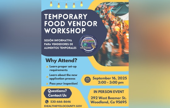 Free Food Safety Workshop for Temporary Vendors by Yolo County Environmental Health in Woodland