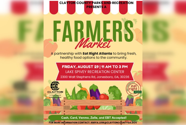 Fresh Finds and Community Spirit, Clayton County to Host Farmer's Market with Diverse Payment Options